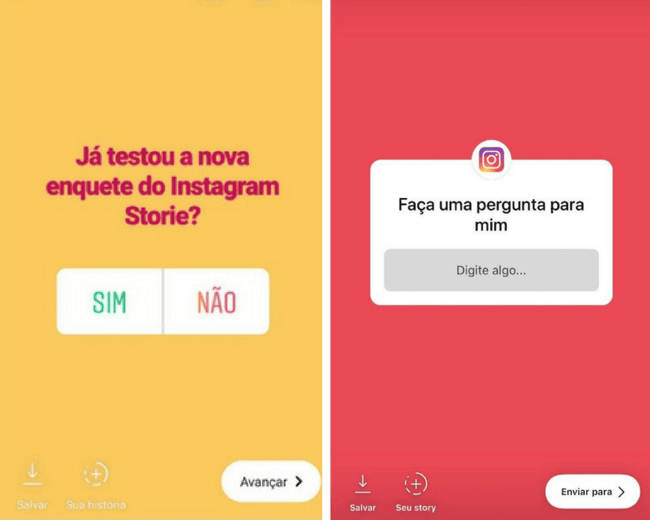 Enquetes  Enquetes, Insta, Tipos de